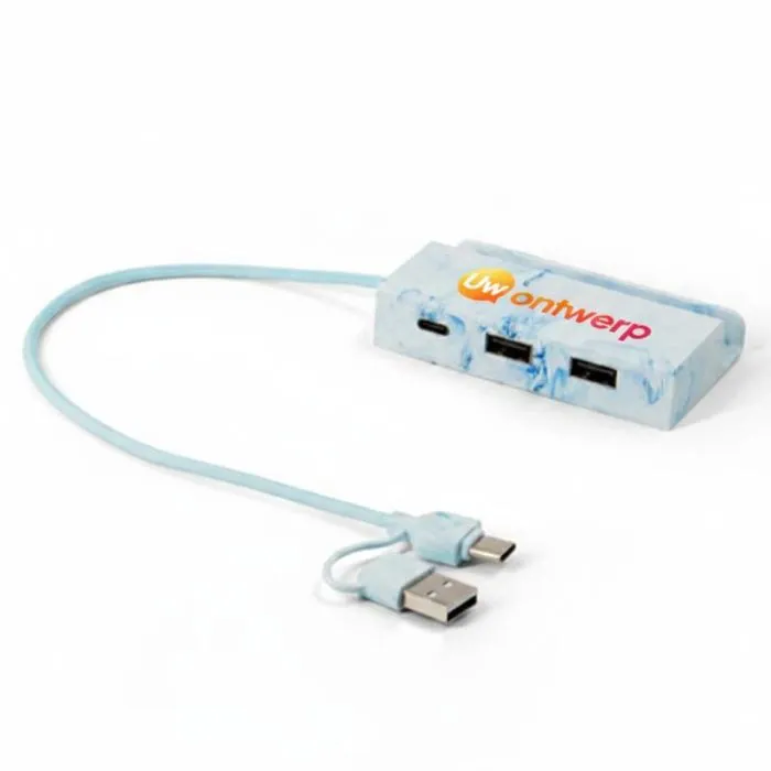 USB-C-hub met telefoonhouder van gerecycled ABS – BERNERS HUB