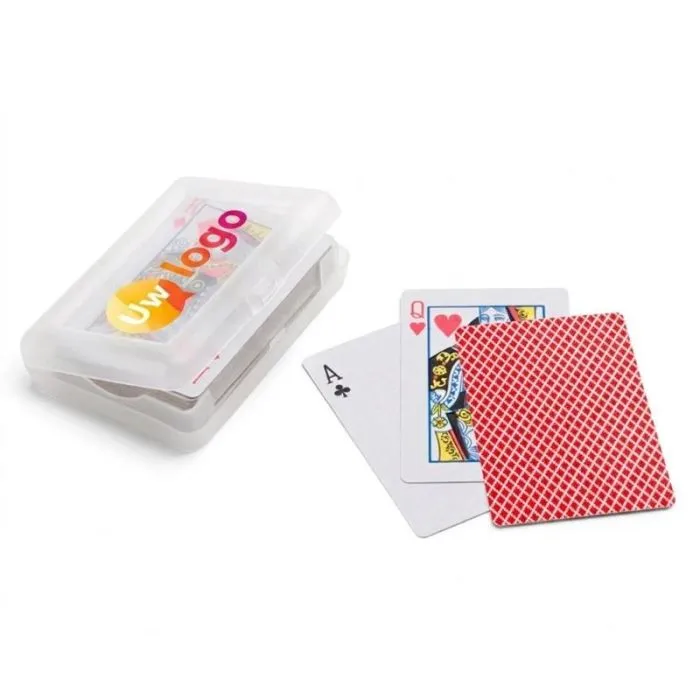 Spel met 54 gepersonaliseerde speelkaarten