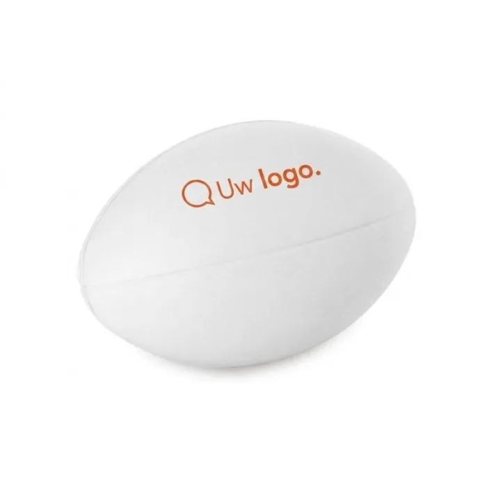 Promotionele antistressbal in de vorm van een rugbybal