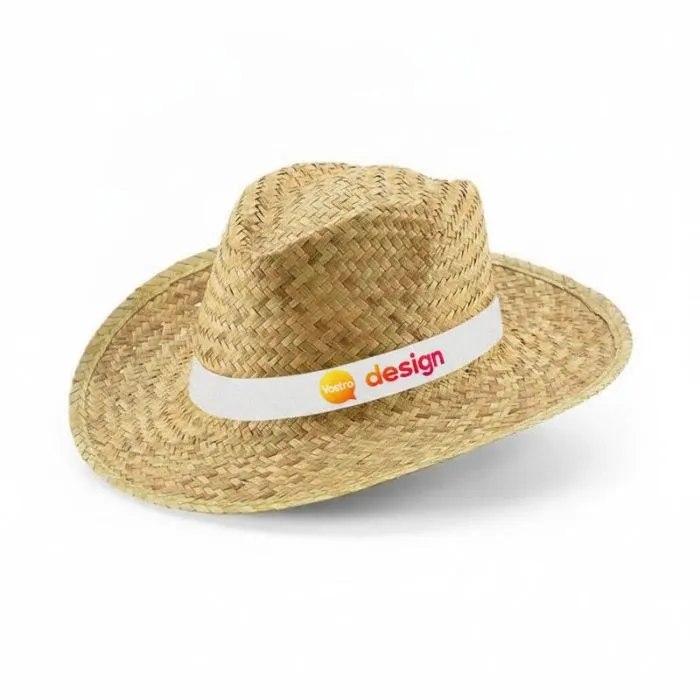 Cappello di paglia naturale con nastro personalizzato - JEAN RIB.