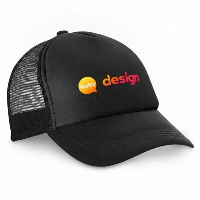 Cappellino personalizzabile in poliestere e maglia, 150 g/m² – NICOLA BK