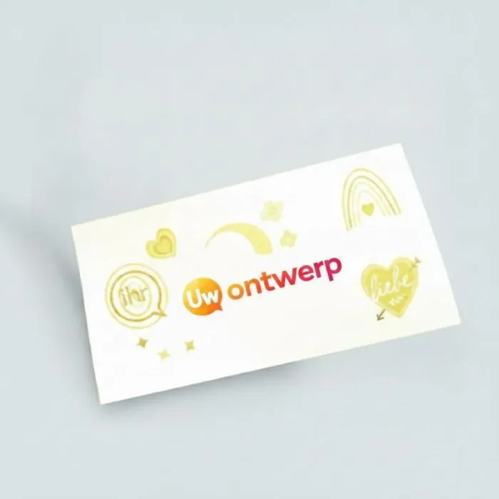 Gouden tatoeage van 5 x 10 cm, naar keuze te personaliseren