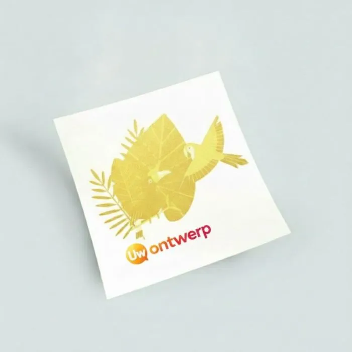 Gouden tatoeage van 6 x 6 cm, naar keuze te personaliseren