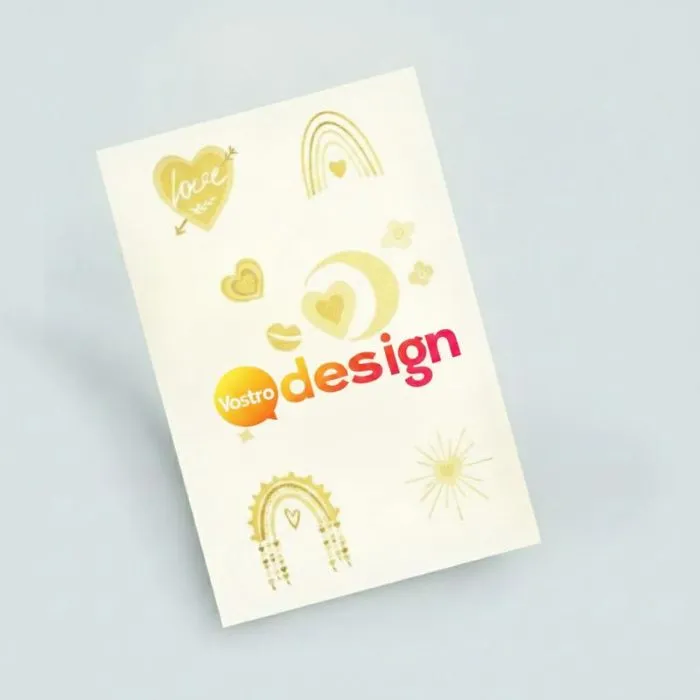 Tatuaggio dorato personalizzabile, 8x12 cm
