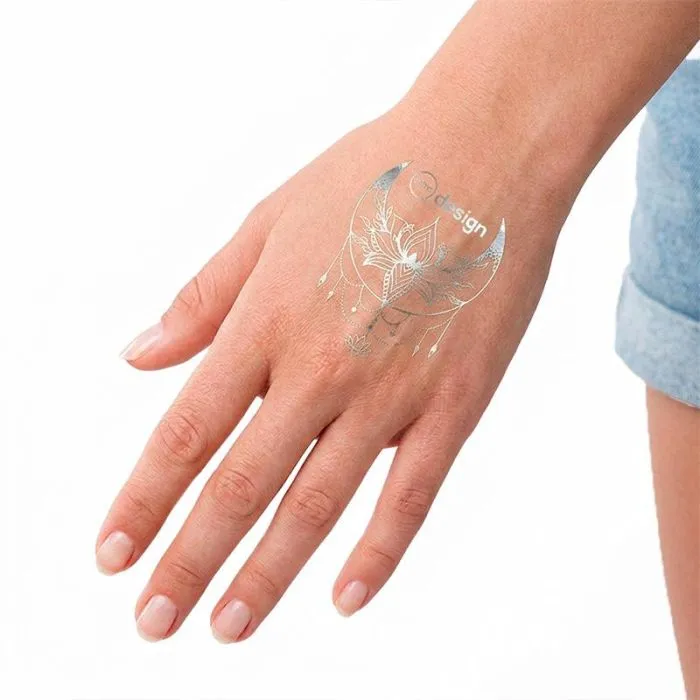 Tatouage publicitaire métallisé 4x4cm