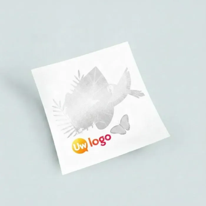 Metallic-tatoeage van 6 x 6 cm, naar keuze te personaliseren