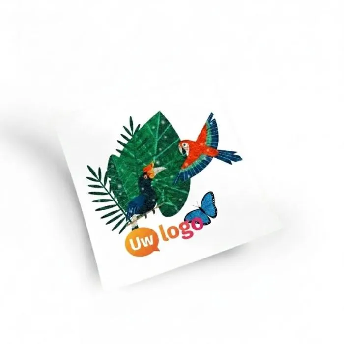 Gepersonaliseerde glittertatoeage van 6 x 6 cm