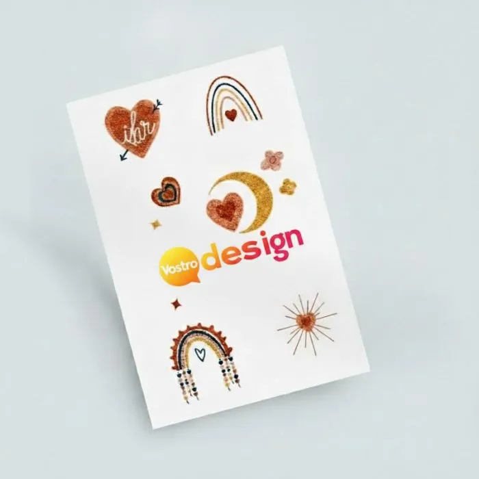 Tatuaggio con glitter personalizzabile, 8x12 cm