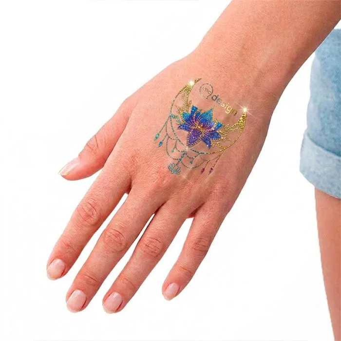 Tatouage personnalisé pailleté 4x4cm
