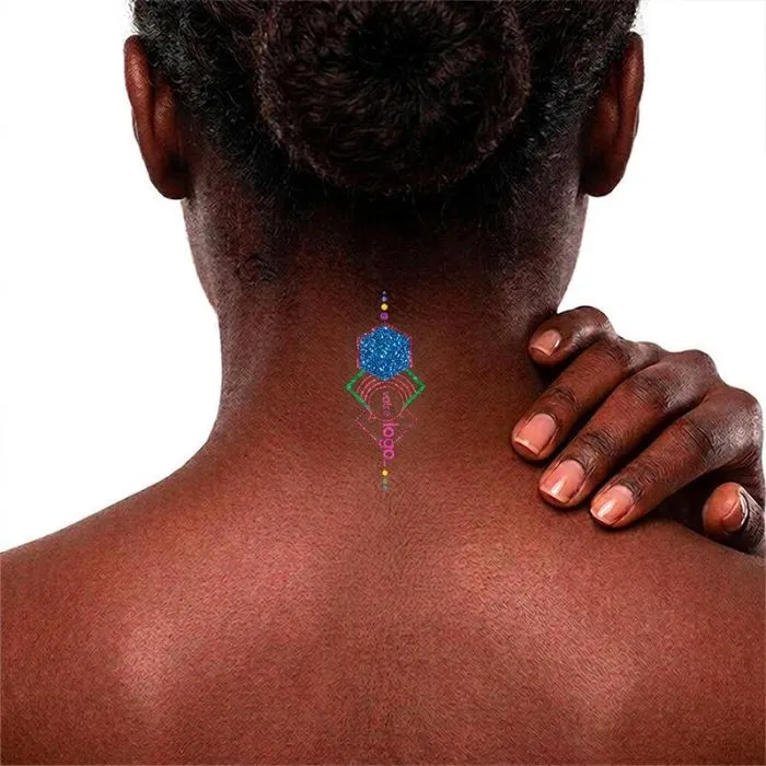 Tatouage pailleté 4x6cm personnalisable