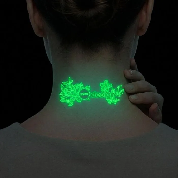 Tatouage luminescent 4x8cm personnalisable