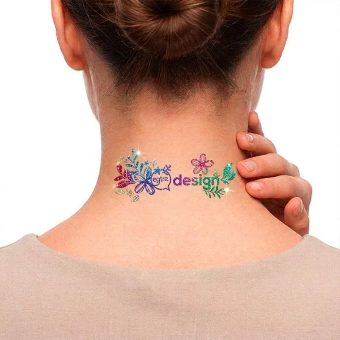 Tatouage pailleté 4x8cm personnalisable