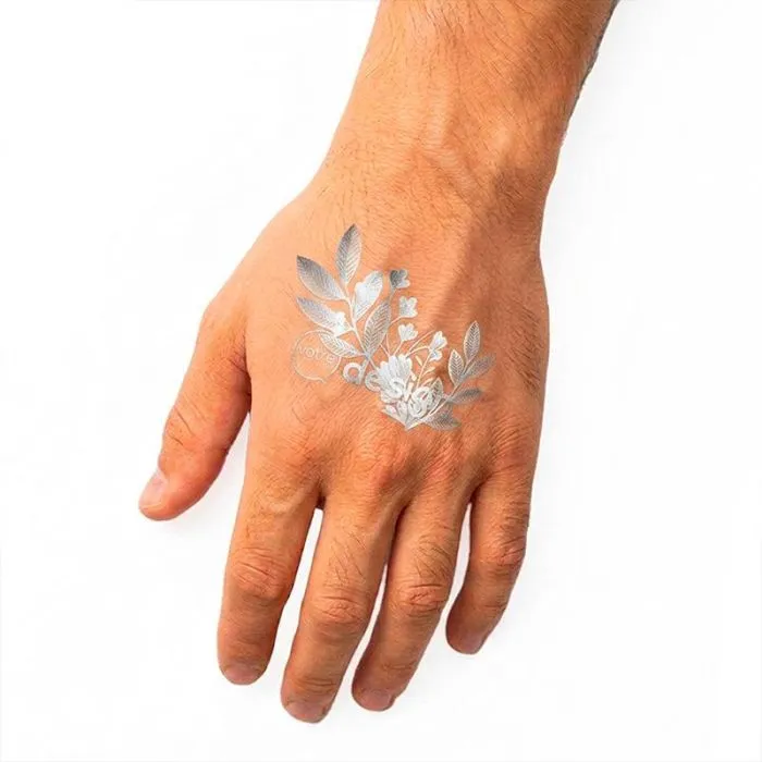 Tatouage métallisé 5x5cm personnalisable