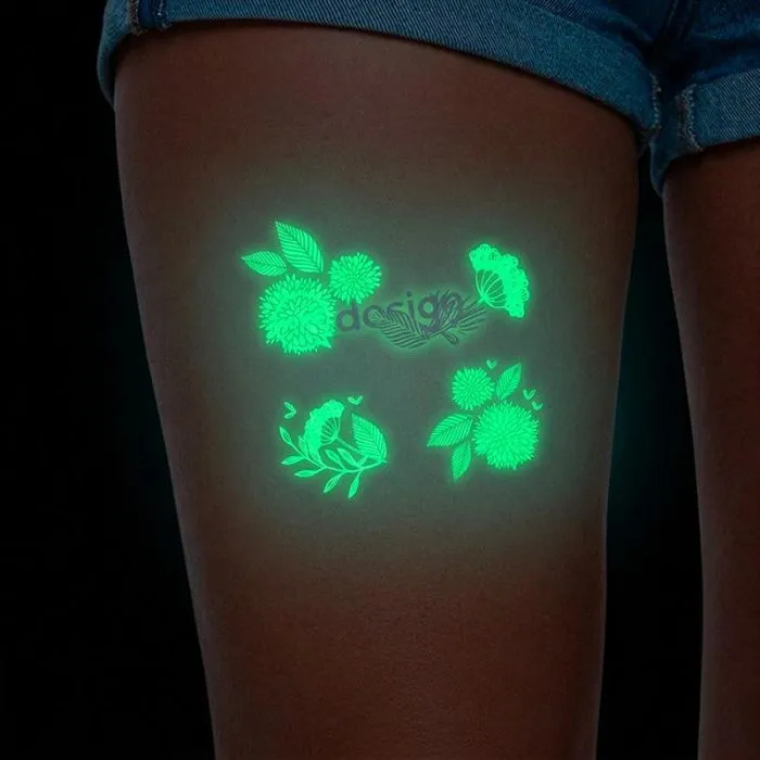 Tatouage luminescent 8x8cm personnalisable
