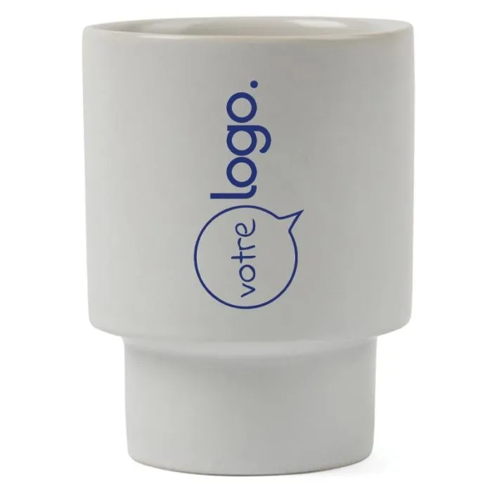 Tasse Nagano pure personnalisée en argile partiellement recyclée avec design scandinave