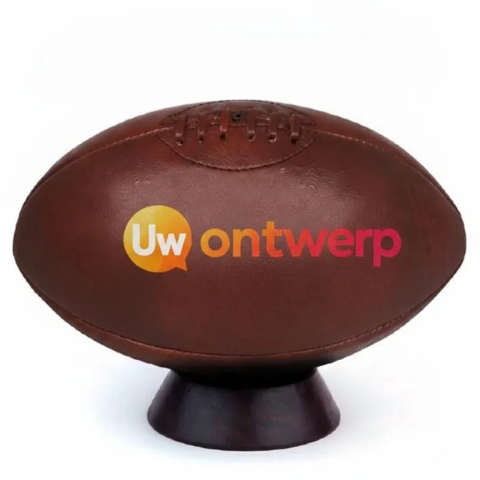 Gepersonaliseerde vintage rugbybal van leer T5