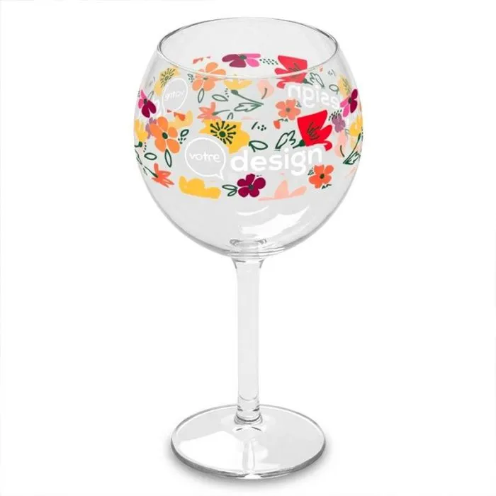 Verre à vin en Tritan incassable 37 cl personnalisable - Pool party