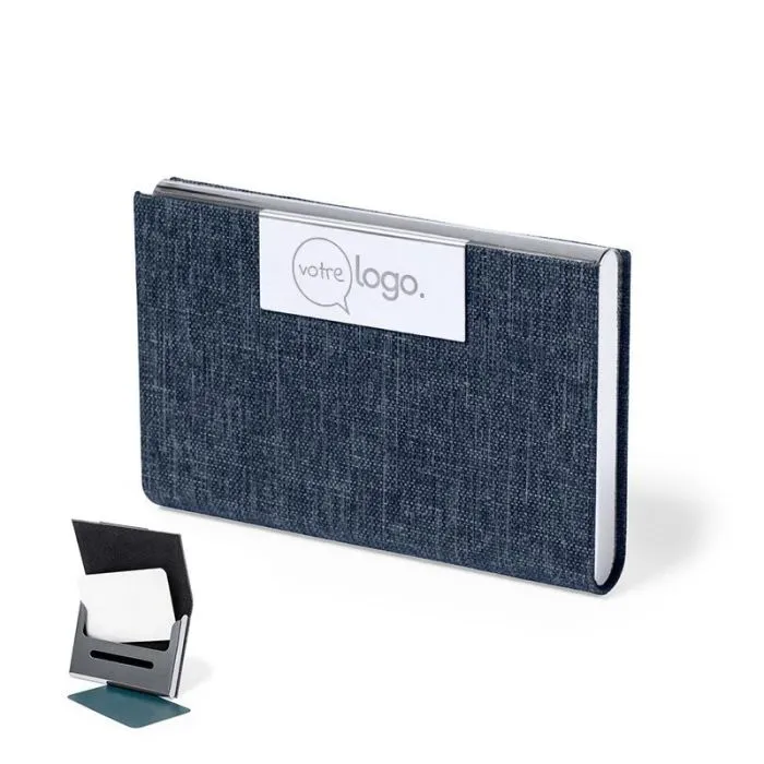 Porte-cartes personnalisable rigide en RPET recyclé avec fermeture magnétique – Restek
