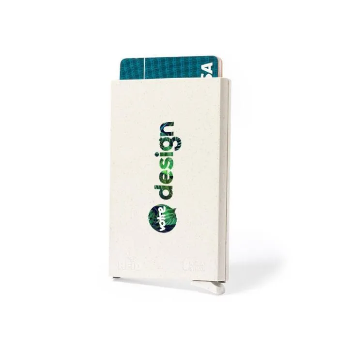 Porte-cartes personnalisable en canne de blé avec RFID – Faxol