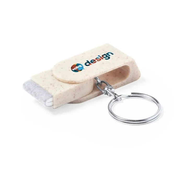 Porte-clés personnalisable support smartphone en canne de blé – Peix