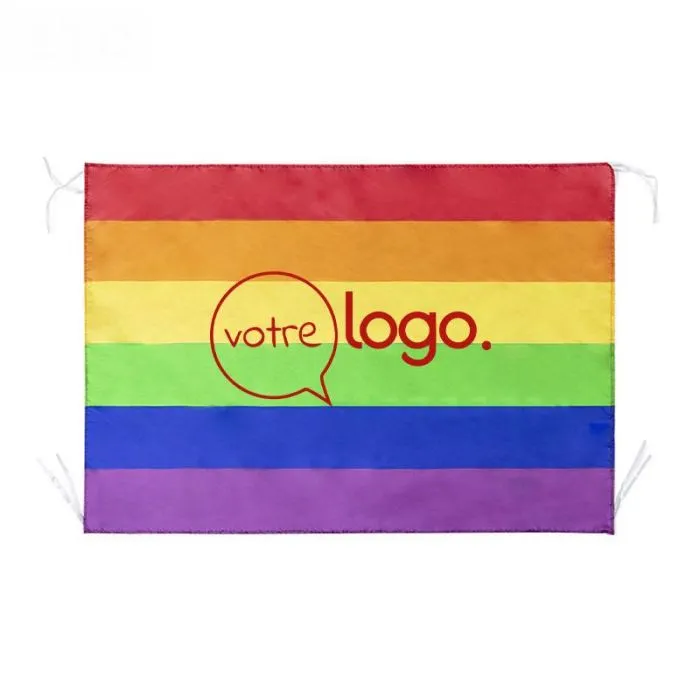 Drapeau arc-en-ciel personnalisable en polyester – ZEROLOX