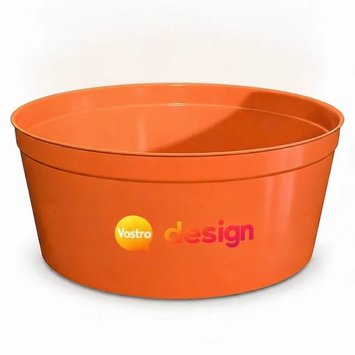 Ciotola festiva da 110 cl in plastica arancione personalizzabile