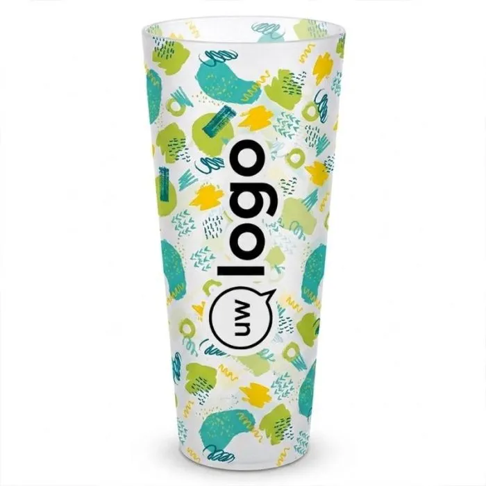 Doorzichtige herbruikbare beker van 50/60 cl, maat „pint“, personaliseerbaar
