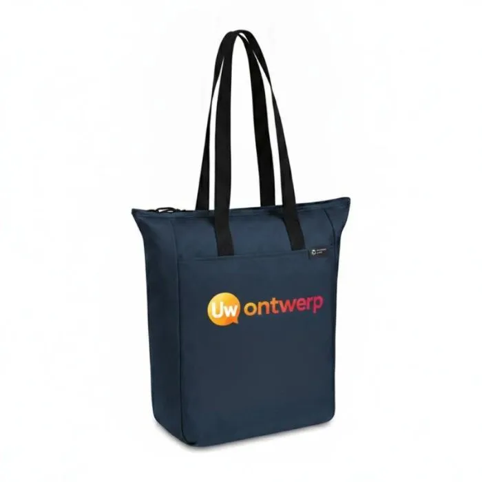 Personaliseerbare draagtas met ritssluiting van rPET - AWARE™ Renew