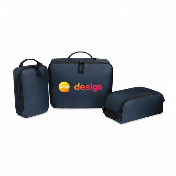 Set personalizzabile di 3 cubi di compressione in rPET - AWARE™ Renew