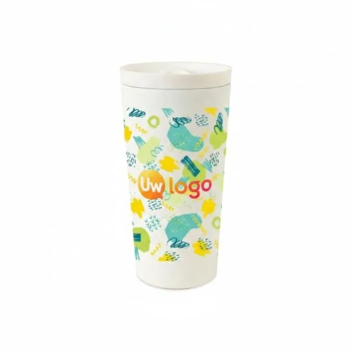 Personaliseerbare mok van 500 ml van gerecycled staal RCS - Aviana™ Rowan