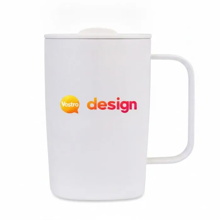 Tazza promozionale da 450 ml in acciaio riciclato RCS - Aviana™ Rowan