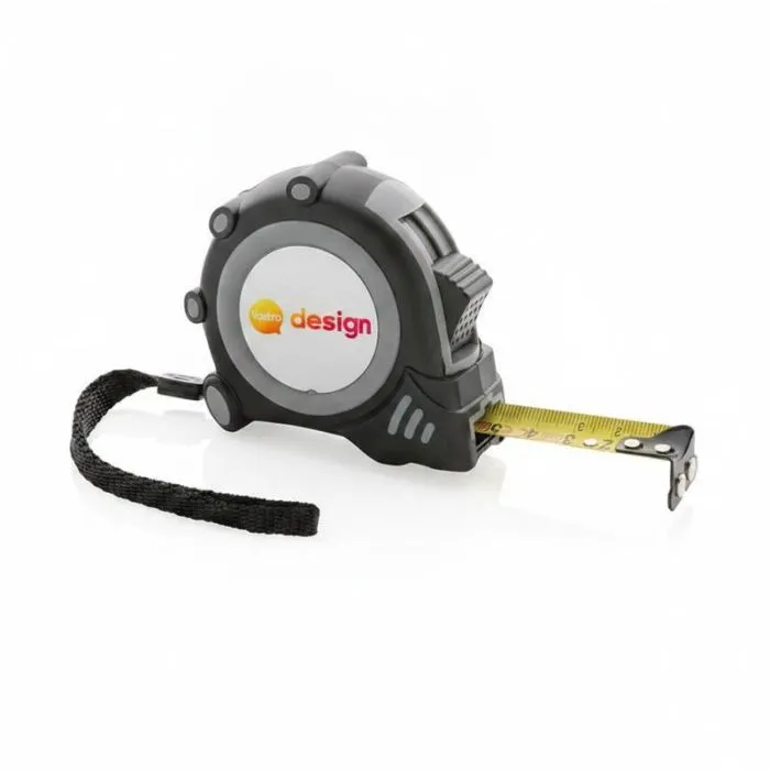 Metro a nastro pubblicitario da 5 m/19 mm in plastica - Grip