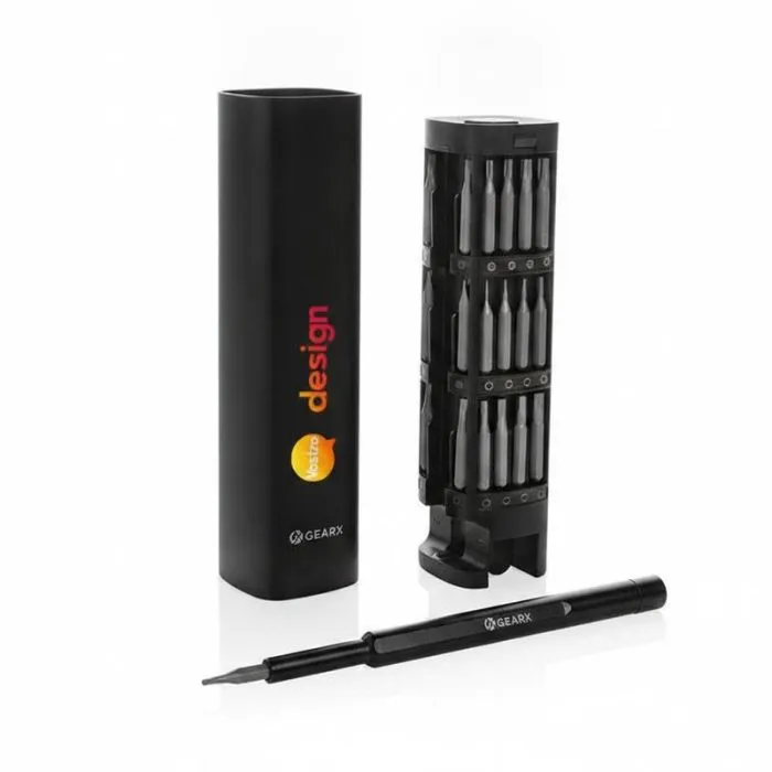 Set promozionale di cacciaviti da 56 pezzi in alluminio riciclato RCS - Gear X