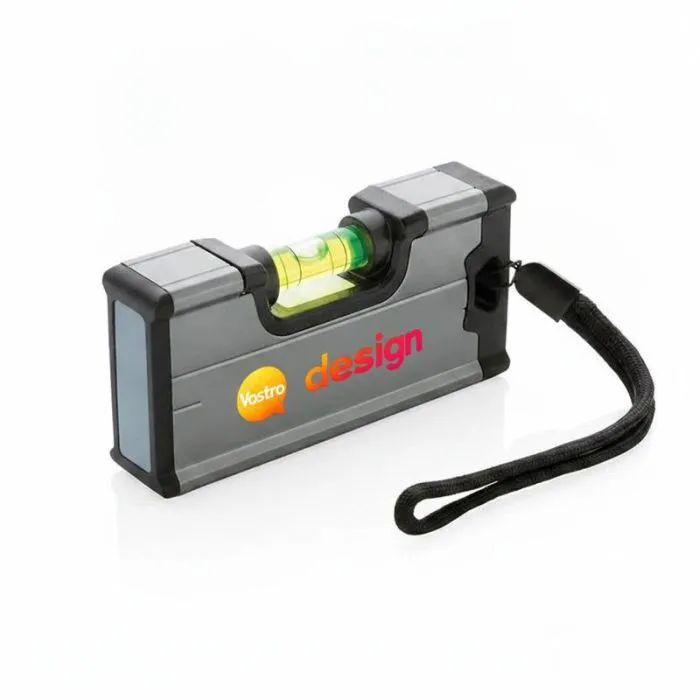 Righello tascabile promozionale con livella e magnete