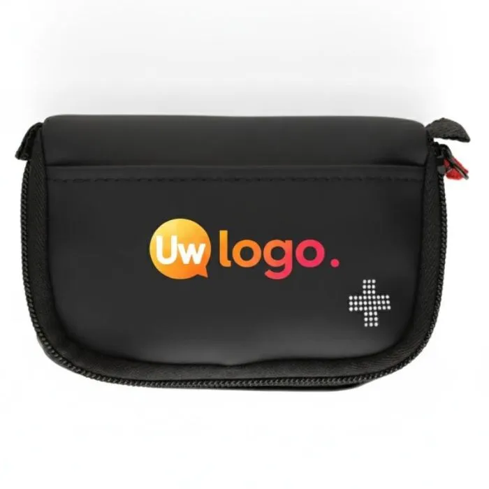 Gepersonaliseerde EHBO-tas van waterafstotend nubuck-PU met conforme inhoud