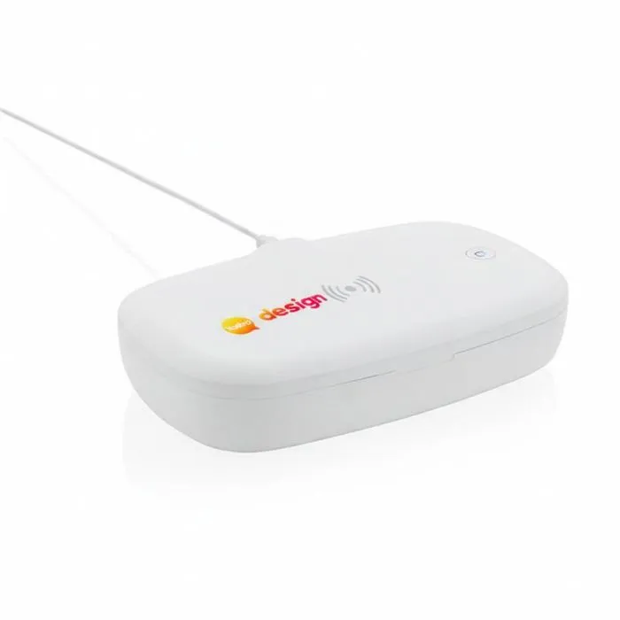 Scatola di sterilizzazione UV-C personalizzabile con caricatore wireless da 5 W