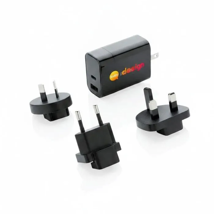 Caricabatterie USB da viaggio promozionale ®Philips, USB ultraveloce da 30 W