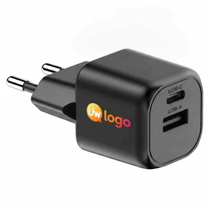 Op maat gemaakte GaN USB PD-lader van 20 W (Monterey) met Type-C- en USB A-poorten