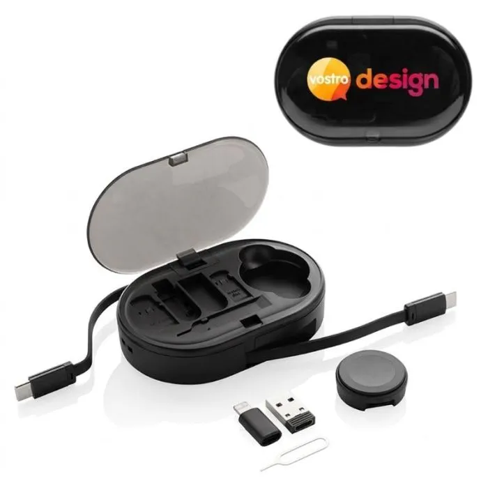 Kit di ricarica da 60 W personalizzabile in plastica riciclata RCS - CHARGEVIX