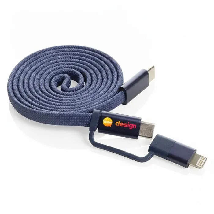 Cavo magnetico USB-C-Lightning da 60 W in PET riciclato personalizzabile - ARC
