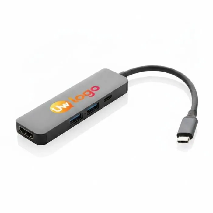 Reclamehub met HDMI-ingang van gerecycled aluminium - Terra RCS