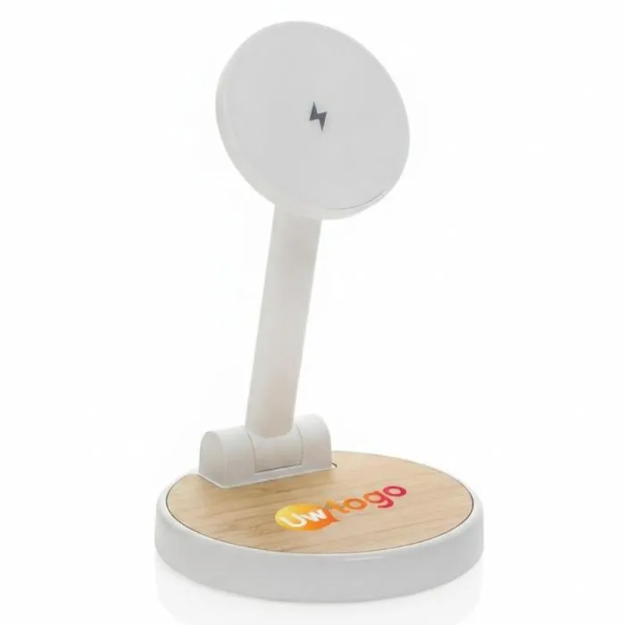 Op maat gemaakte 2-in-1 snelle draadloze oplader met magnetisch opladen van 15 W.