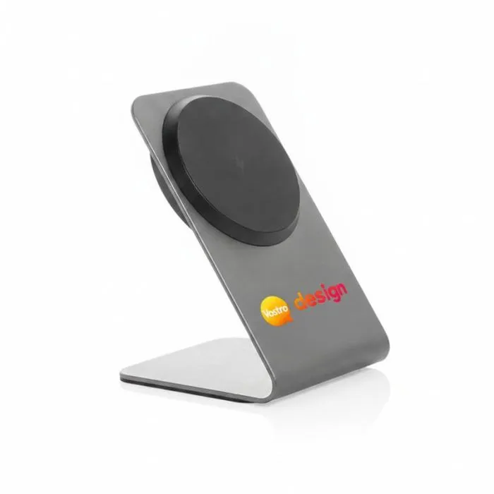 Supporto di ricarica magnetico promozionale da 15 W in alluminio - Terra