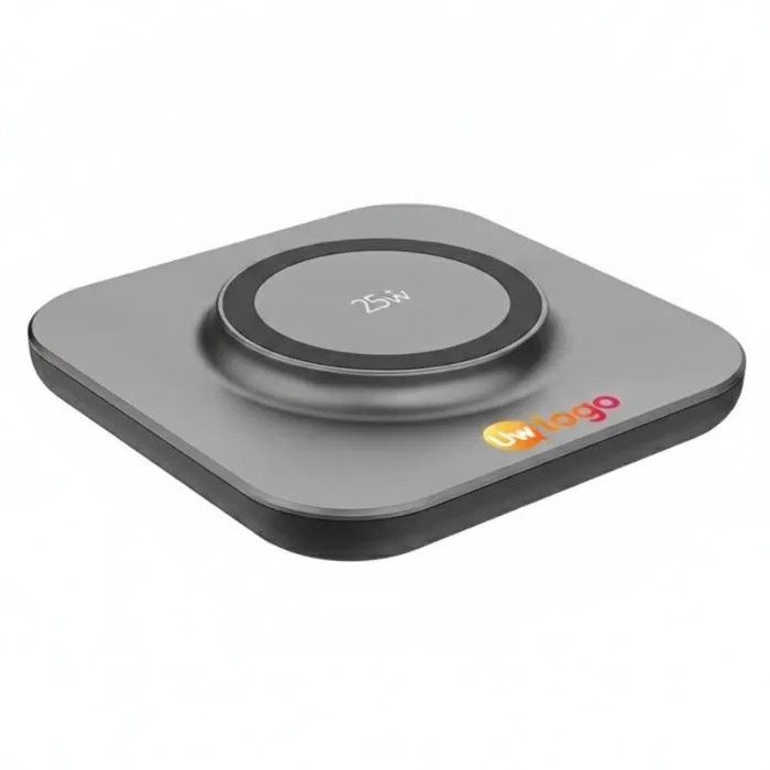 Personaliseerbare magnetische snellaadstandaard 25 W van gerecycled ABS