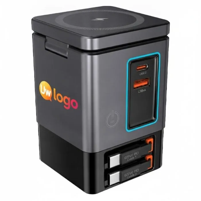 Aanpasbare Urban Vitamin 105W draadloze oplader + USB-C-kabels - Sacramento