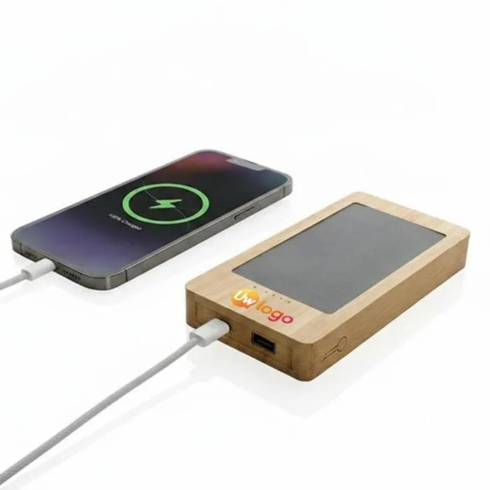 Sunwick gepersonaliseerde bamboe-noodaccu op zonne-energie van 10.000 mAh