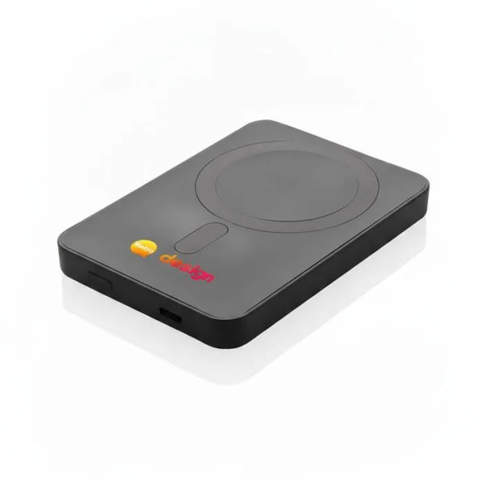 Powerbank magnetico promozionale da 5000 mAh in plastica RCS - Magnetix