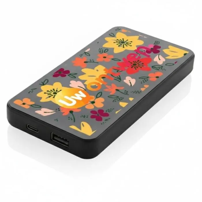 Gepersonaliseerde noodbatterij 10.000 mAh van gerecycled ABS met RCS-certificering
