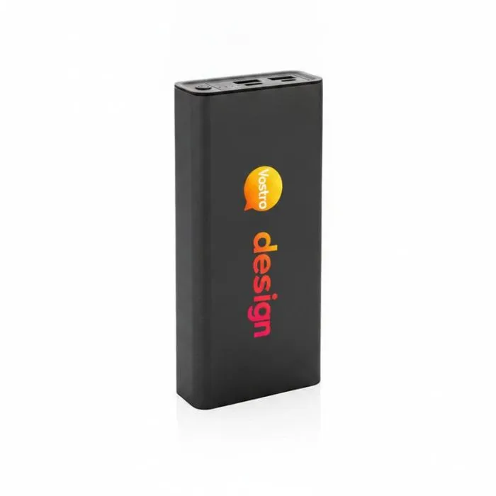 Powerbank personalizzata da 20.000 mAh e 20 W in alluminio riciclato RCS Terra