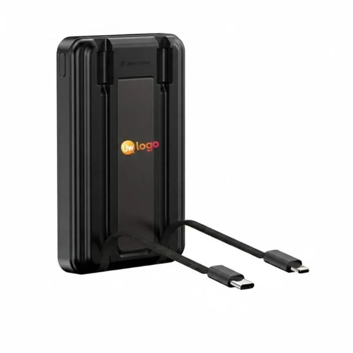 5-in-1-powerbank met reclame, 10.000 mAh - Delano